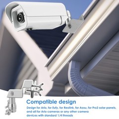 2Pcs Gutter Mount for Arlo, Eufy, Reolink, Aosu, Pro3 Solar Panels that Use 1…