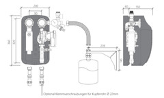 Solar Station 2-Strand Pump Group with High-Efficiency Pump Wilo Para, environ