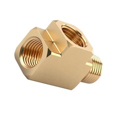 Brass Branch Adapter with Square Body Easy to Use for Gauge and Fluid Line Use