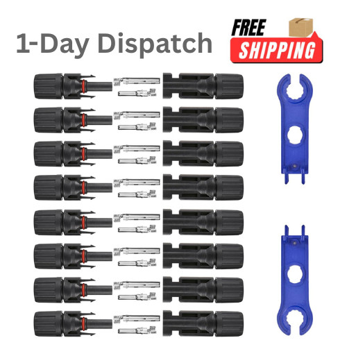 16 PCS Solar Panel Connectors Male Female IP67 Waterproof 1000V 30A 10AWG
