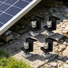 4 Pcs Solar Panel Clamps, Aluminum Alloy Solar Panel Mounting Brackets Clips