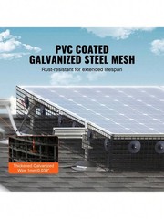New PVC Coated Steel Solar Mesh 6x100ft Pest Barrier Durable Critter Guard Kit