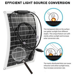 SOECOPO 8000W Peak Solar System Kit Flexible Panel 100A Controller DC12/24V 110V