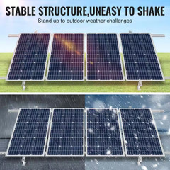 2-Set Solar Panel Mounting Brackets 30°-60° Adjustable Multi-Pieces Solar Panel