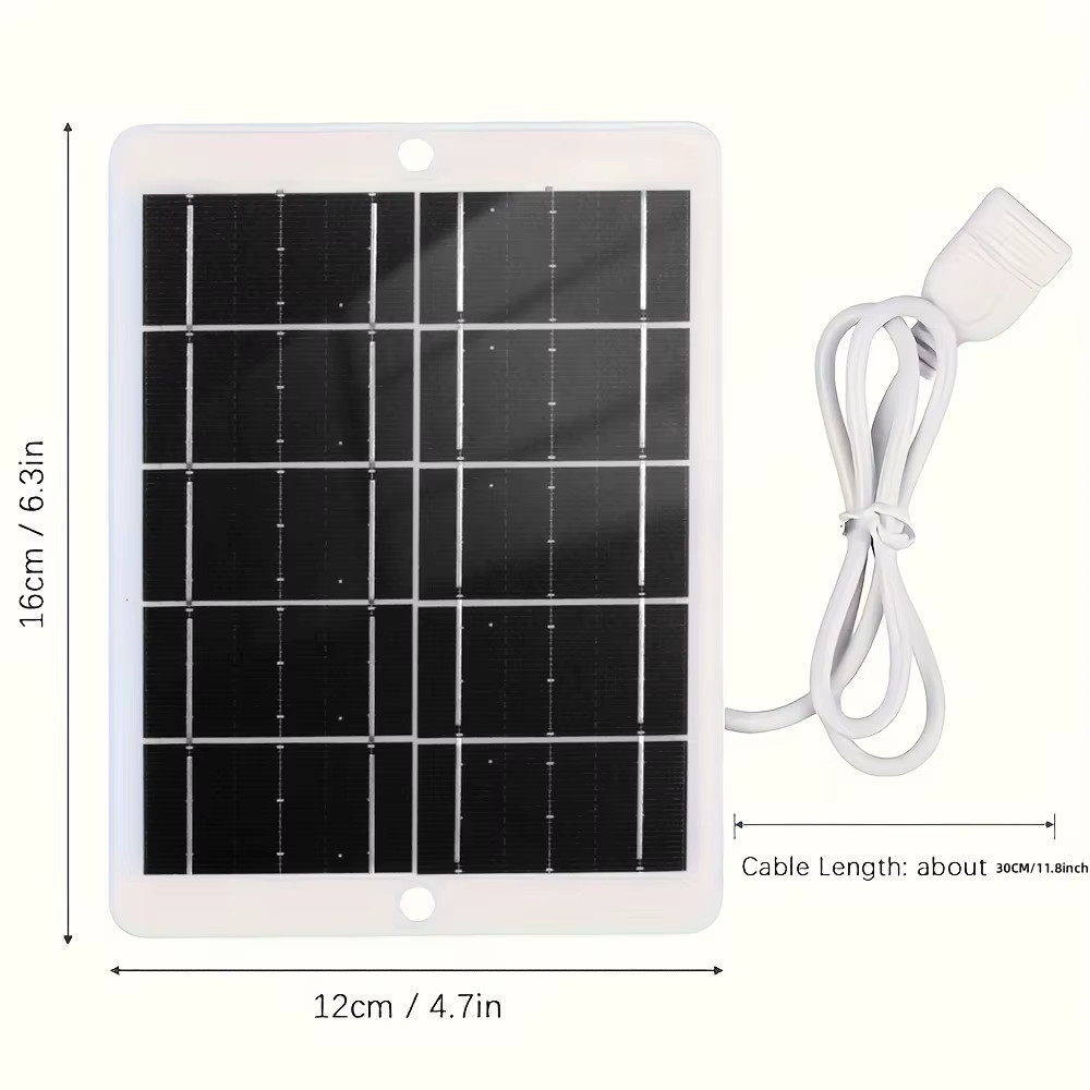 Foldable Portable USB Solar Panel Charger for Travel with Flashlight & Fan