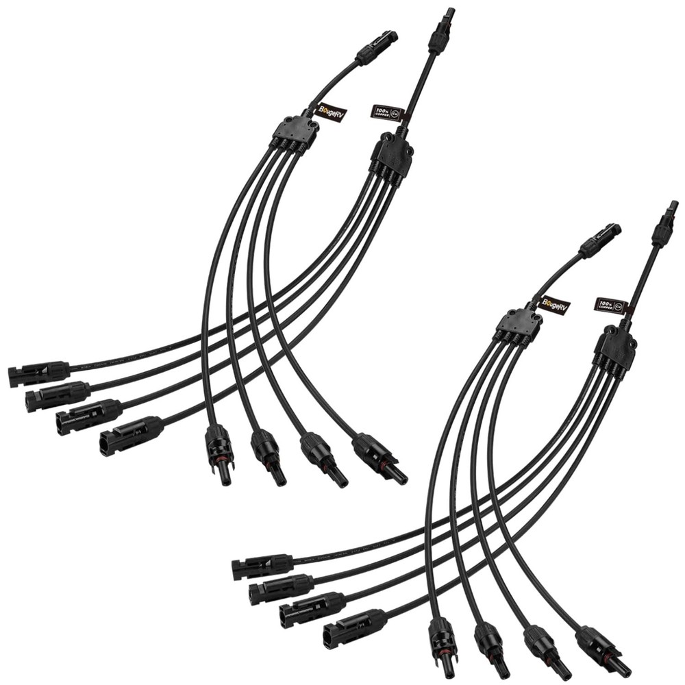 Waterproof Solar Panel Y Branch Connectors – 2 Pairs