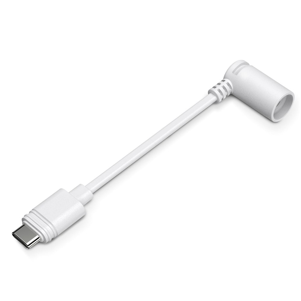 USB-C Adapter White Barrel Plug for 1st Gen, Super Solar Panel, Spotlight Cam