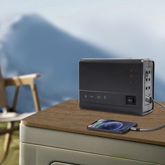 Portable Power Station with Solar Panel, Outdoor Generator Power Supply for Home