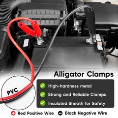 XT60 Connector Cable to Alligator Clip, 10AWG 12V Battery Clamp to XT60 Femal…
