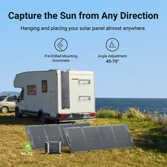 Dabbsson Power Station 2048Wh 2200W Solar Generator w/ 120W Foldable Solar Panel