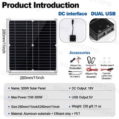 7000W Complete Solar Panel Kits Solar Power Generator 100A Home 110V/220V Syst