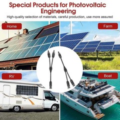 Solar Connectors Y Branch Parallel 1 to 4 Adapter Kit 1000V 2/3/4 Waterproof USA