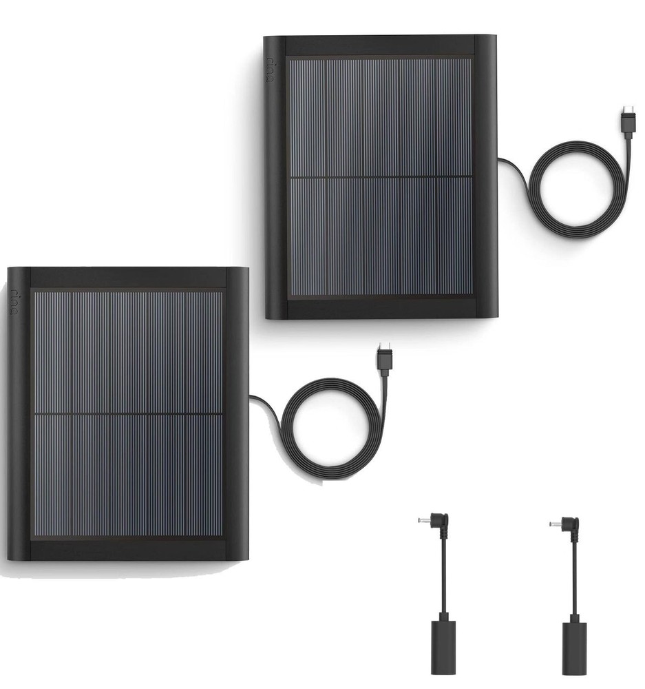 2 Pack 5W Solar Panel Charger for Stick Up & Spotlight Cameras, Mount Included