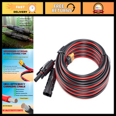 XT60 to Solar Connector Cable 12AWG 25FT – Solar Panel Extension for Power Stati
