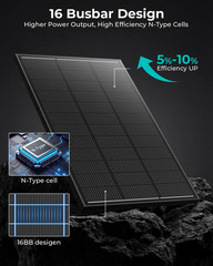 100W High-Efficiency Monocrystalline Solar Panel for RVs, Boats & Off-Grid