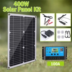 400W Solar Panel Kit W/ Controller 12V Home Garden RV Rooftop Camping Off-Grid