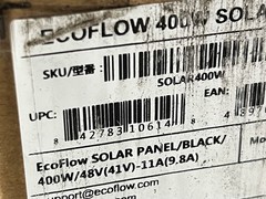 EcoFlow 400-Watt Monocrystalline Silicon Portable Solar Panel with 48-Volt Outp-
