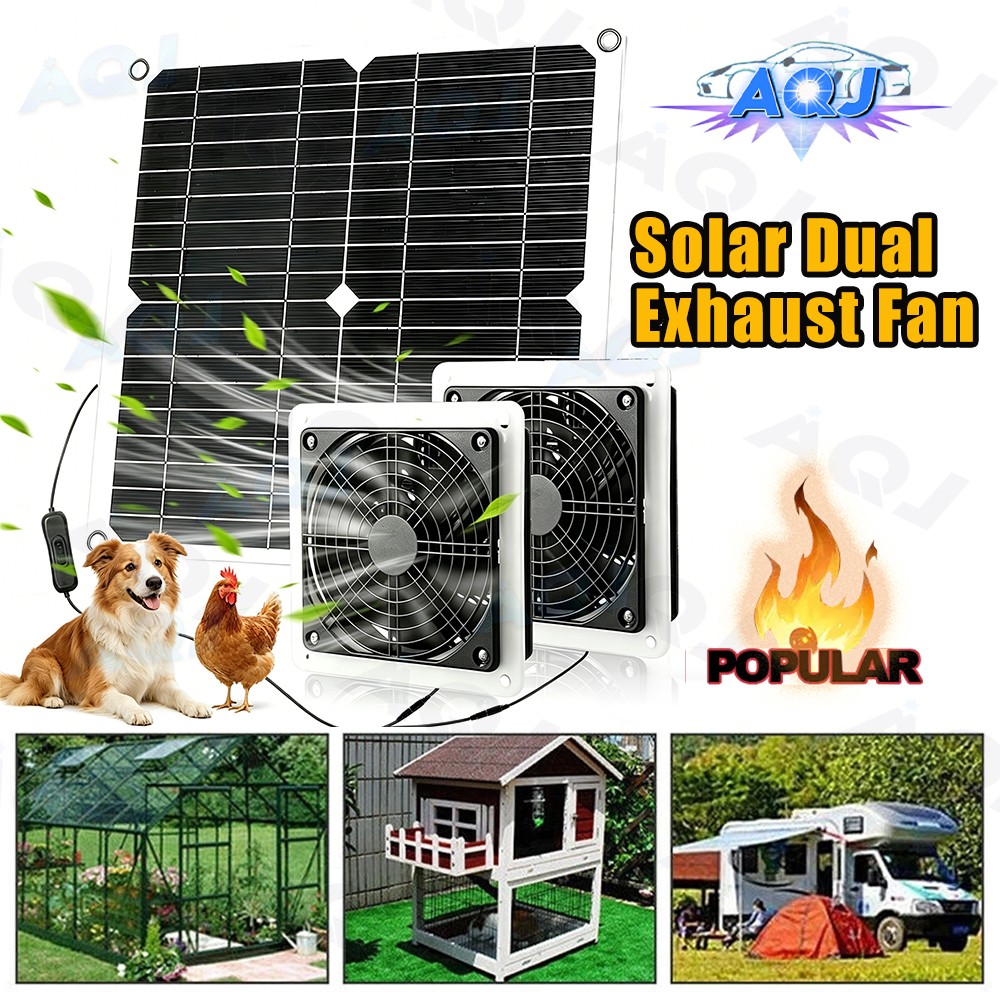 Simple Install 25W Solar Panel Fan Kit for Optimal Air Circulation Outdoors