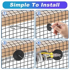 Solar Panel Bird Guard Fastener Clips, Stainless Steel Critter Guard Clips fo…