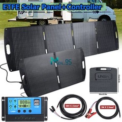 200W Foldable Solar Panel Kit Charger Battery Controller Power RV Camper System