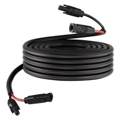 30ft High-Current Solar Wire 10 AWG, IP67 Rated, XLPE + Flame-Retardant Sleeve