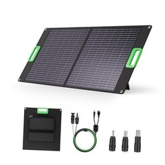 100W Portable Solar Panel, 23.5% High Efficiency ETFE Foldable Green&Black