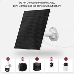 Outdoor Security Camera 5W Solar Panel, Micro USB/USB-C, 9.8ft Cable, Weathe…