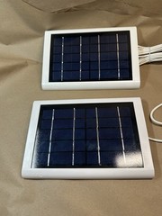 2X Ring Solar Panel for Ring Spotlight Cam Battery/Stick Up Cam Battery – White