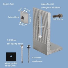 Solar Panel Roof Mounting Kit for Sloped Tin Roofs