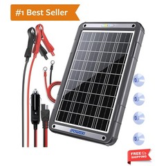 12V Solar Car Battery Charger: 15W Solar Trickle Charger Maintainer with MPPT…