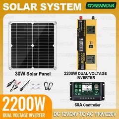 Grennova 2200W Solar Kit Real Capacity Off-Grid DIY Power System