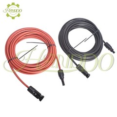 1 Pair Black + Red Solar Panel Extension Cable Wire Connector 12/10 AWG