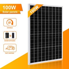 100W Solar Panel High Efficiency Mono Solar Module For RV Camping Caravan Home