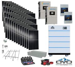 25KW Complete Offgrid Solar Kit – 15K Sol-Ark Inverter + 20.48KW OMO Stack Lithi