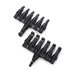 1 Pair Branch Connector 6-in-1 1000V 30A Parallel IP67 Waterproof MC4 Type