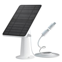 Solar Panel power For Outdoor Ring Spotlight Camera Security Cam Battery Charger