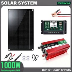 Grennova 1500W Off-Grid Solar System 60W Panel 60A MPPT Dual Voltage Inverter RV