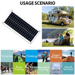 1000 Watt Monocrystalline Flexible Solar Power System 18V with 100A Controller