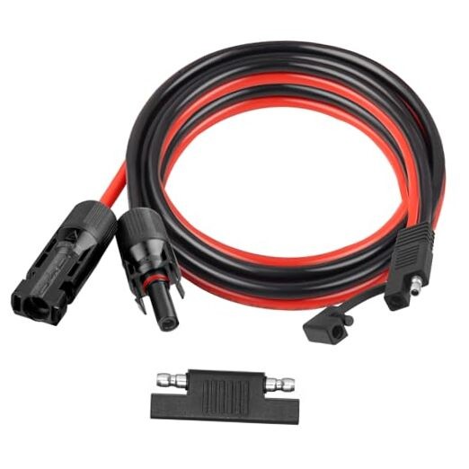 0AWG Solar Panel to SAE Adapter Cable SAE Plug Cable PV Solar Extension 5FT 1