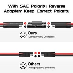 10FT 10AWG SAE Extension Cable, Quick Disconnect Connector for Automotive, Solar