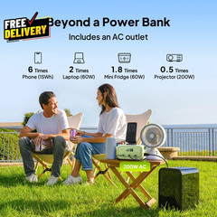 Elite 10 Mini Portable Power Station 128Wh LiFePO4 200W AC Solar Generator