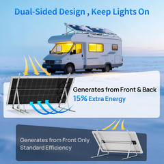 400W Solar Panels N-Type 4Pcs 100 Watt 18V Monocrystalline Solar Panel Module fo