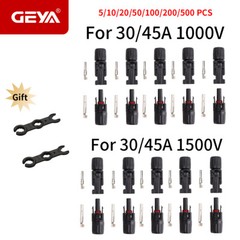 GEYA Male Female M/F Solar Panel Wire Cable Connectors IP67 &Spanner Solar Panel
