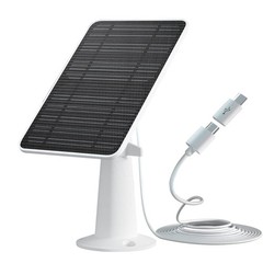 Solar Panel power For Outdoor Ring Spotlight Camera Security Cam Battery Charger