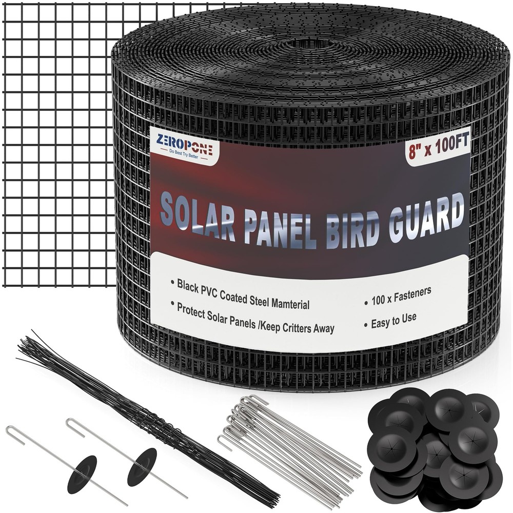 8inch x 100ft Solar Panel Bird Guard, Critter Guard for Solar Panels with 100…