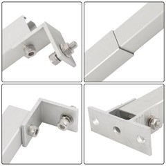 2 Set 14-27IN Solar Panel Rack Adjustable Aluminum Holder For 50-400 Watt Panels