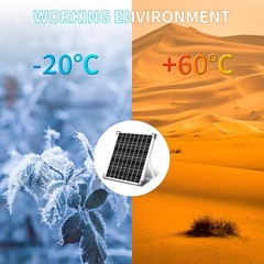 20W Solar Panel 18V Trickle Charger Battery Charger Kit Maintainer Boat Car RV