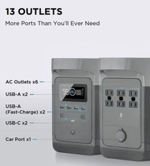 EcoFlow EF DELTA 1300 Portable Power Station 1260Wh Generator *Minor Scratch*