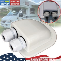 RV Roof Junction Box For Solar Panel Wiring Double Cable Entry Gland Car Parts &