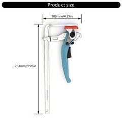 Levers Stainlesses Steel Table Clamps 200mm Adjustable for Secure Fastening